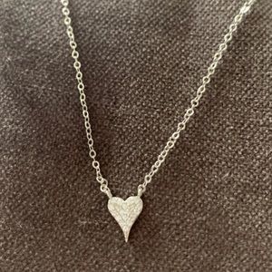 Gorgeous Sterling Silver Delicate Heart Necklace
